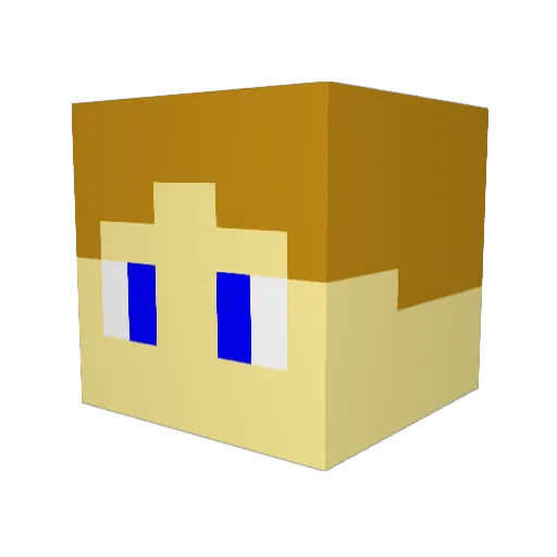 Ania_Mala Minecraft avatar head, 3D render