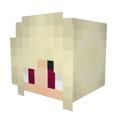 Aniani Minecraft avatar head, 3D render