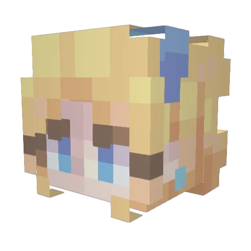 AnieGallardo Minecraft avatar head, 3D render