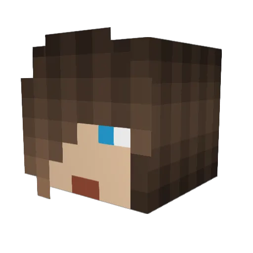 AnikaW4 Minecraft avatar head, 3D render