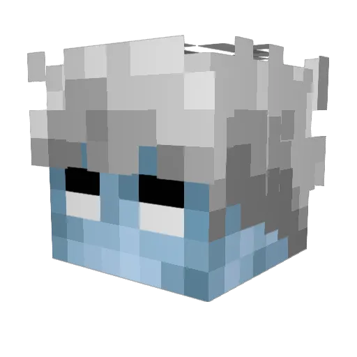 Aniki_Hyakkimaru Minecraft avatar head, 3D render