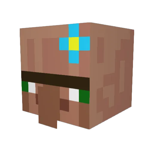 AnilatorX1 Minecraft avatar head, 3D render