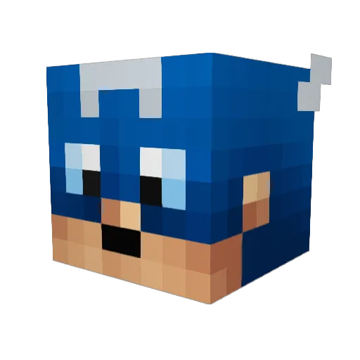 Anilith Minecraft avatar head, 3D render