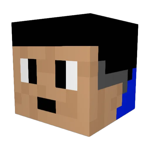 AniloDanilo Minecraft avatar head, 3D render