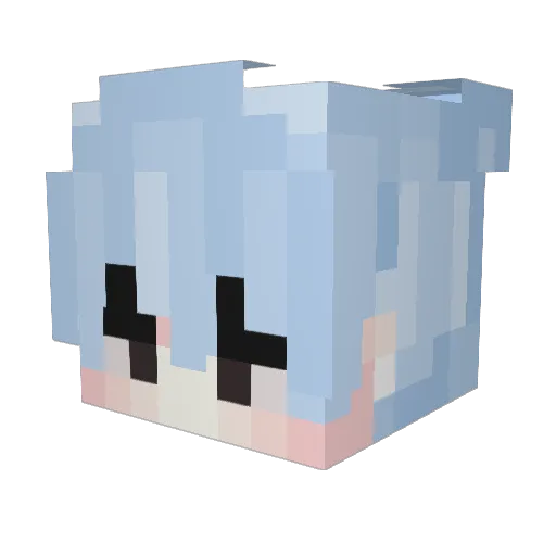 Anilom Minecraft avatar head, 3D render