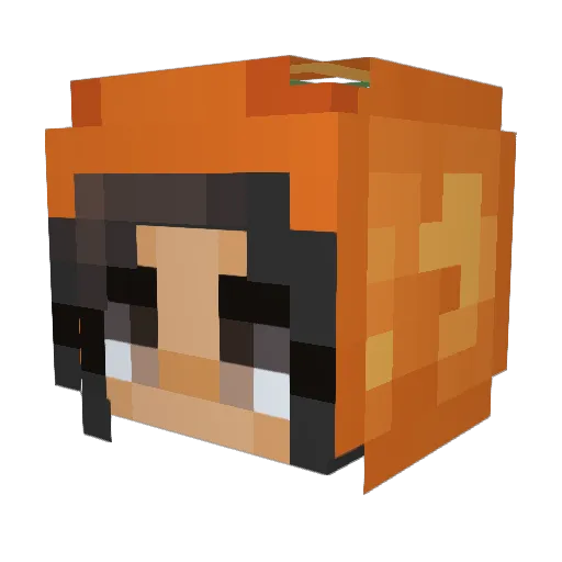 Anilynn Minecraft avatar head, 3D render