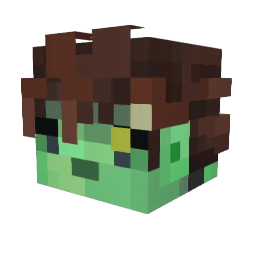 Anim4ik Minecraft avatar head, 3D render