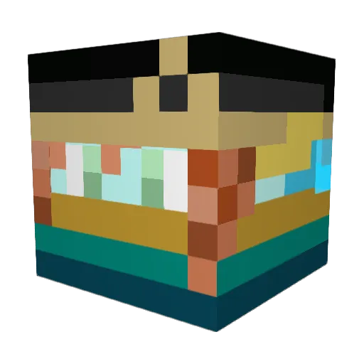 AnimaAnimations Minecraft avatar head, 3D render