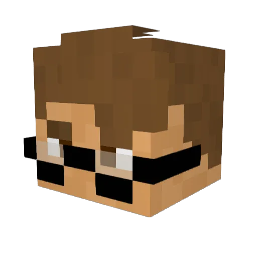 AnimaCron Minecraft avatar head, 3D render