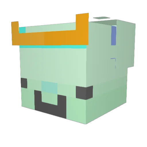 AnimalBook443 Minecraft avatar head, 3D render
