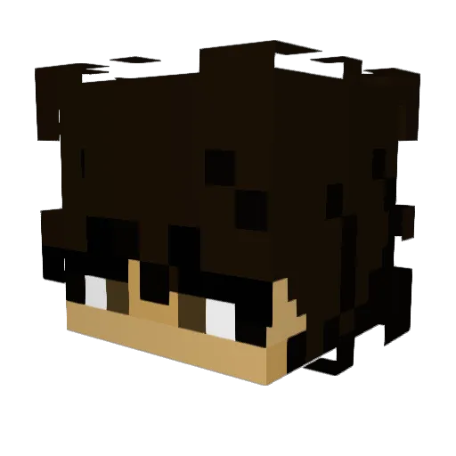AnimalCelery Minecraft avatar head, 3D render