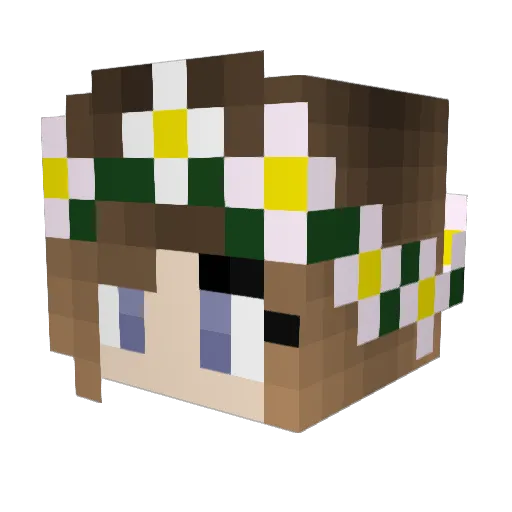 AnimalLuver Minecraft avatar head, 3D render