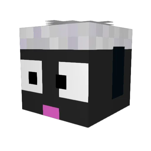 AnimalROCK Minecraft avatar head, 3D render