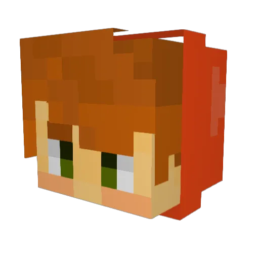 AnimalToons Minecraft avatar head, 3D render