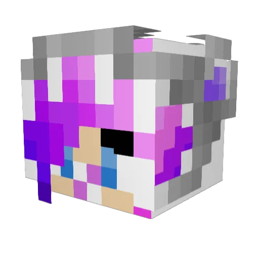 Animal_23 Minecraft avatar head, 3D render