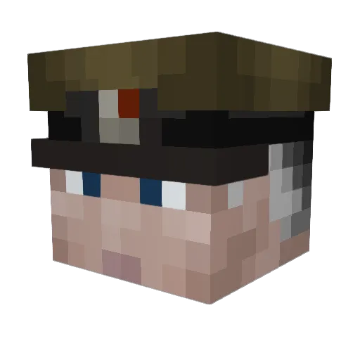 Animalcomic96 Minecraft avatar head, 3D render