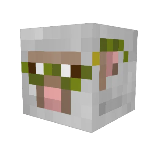 Animalisticview Minecraft avatar head, 3D render