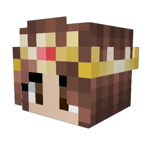 Animallover711 Minecraft avatar head, 3D render