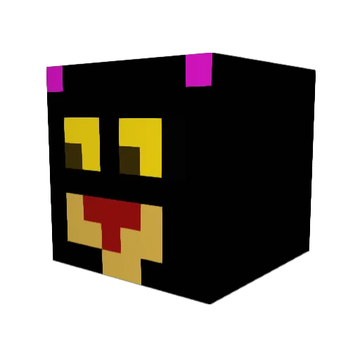 Animals121212 Minecraft avatar head, 3D render