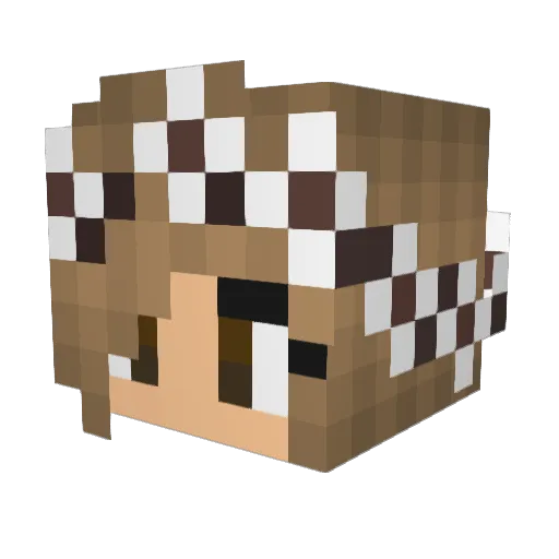 AnimalsMC Minecraft avatar head, 3D render