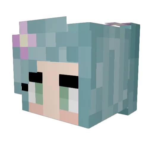 Animaniman Minecraft avatar head, 3D render