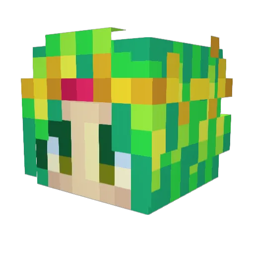 AnimatedTruman Minecraft avatar head, 3D render