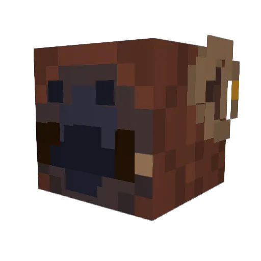 Animatiii Minecraft avatar head, 3D render