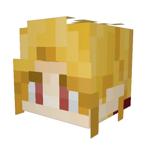 Animazo Minecraft avatar head, 3D render