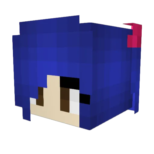 AnimeAndGames Minecraft avatar head, 3D render