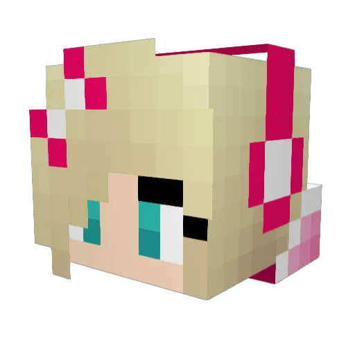 AnimeCookie278 Minecraft avatar head, 3D render
