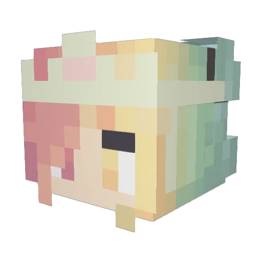 AnimeCookies824 Minecraft avatar head, 3D render