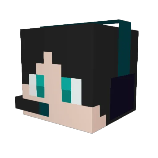 AnimeDawn101 Minecraft avatar head, 3D render