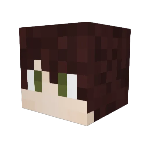 AnimeFNAF Minecraft avatar head, 3D render