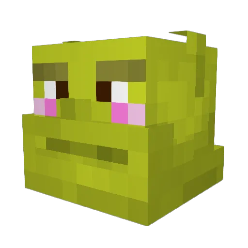 AnimeHomoMuija Minecraft avatar head, 3D render