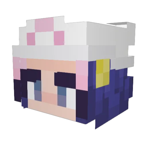 AnimeJam Minecraft avatar head, 3D render