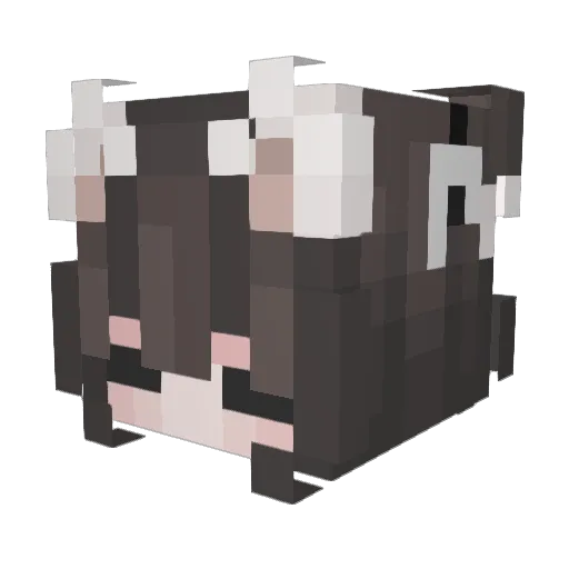 AnimeNekoMaid Minecraft avatar head, 3D render