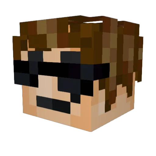 AnimePhobia Minecraft avatar head, 3D render