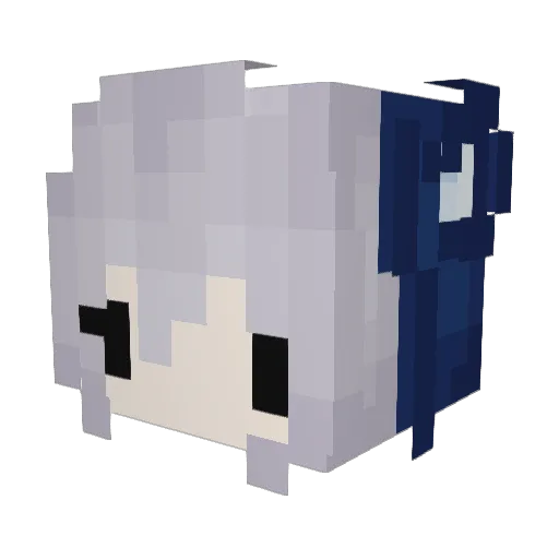 AnimeUnited Minecraft avatar head, 3D render