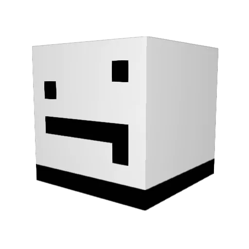 AnimeWL Minecraft avatar head, 3D render