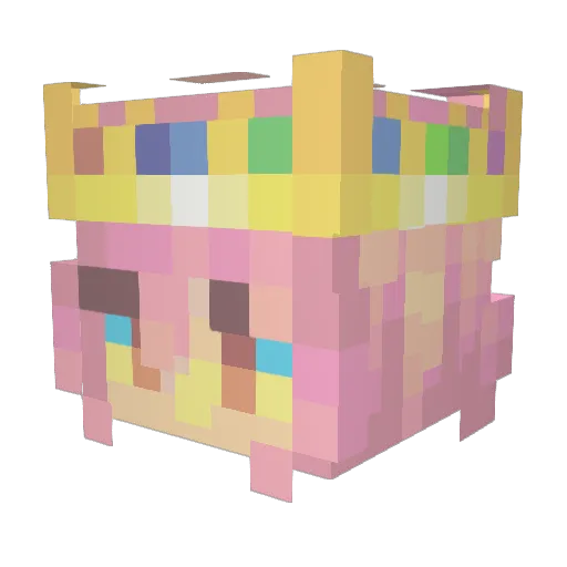 AnimeWaifuSimp Minecraft avatar head, 3D render
