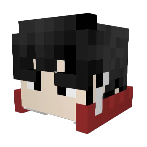 AnimedDemon Minecraft avatar head, 3D render