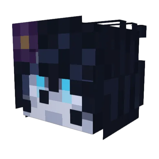 Animegod690 Minecraft avatar head, 3D render