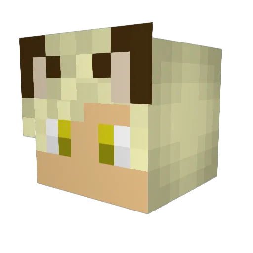 Animehound Minecraft avatar head, 3D render