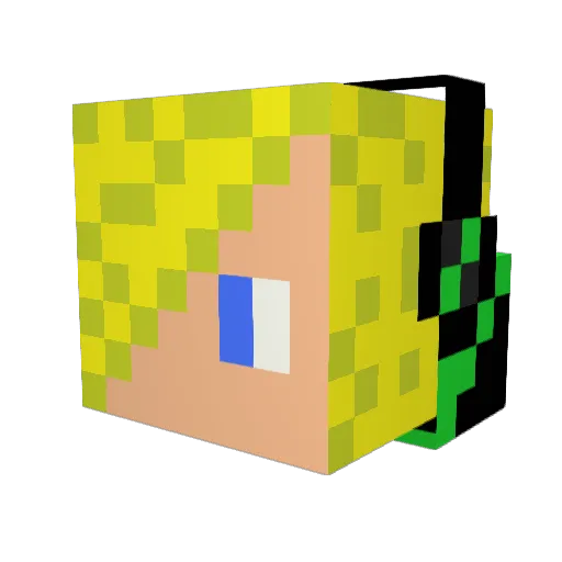 Animelover2233 Minecraft avatar head, 3D render