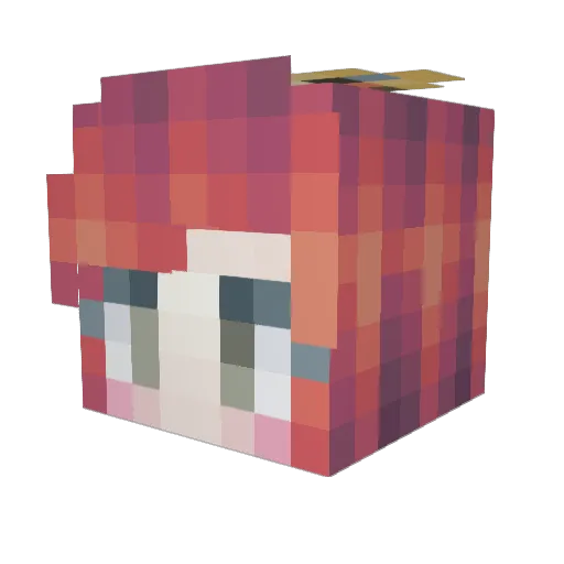 Animemonkey7 Minecraft avatar head, 3D render