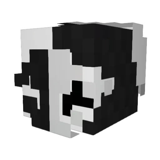 Animentors Minecraft avatar head, 3D render