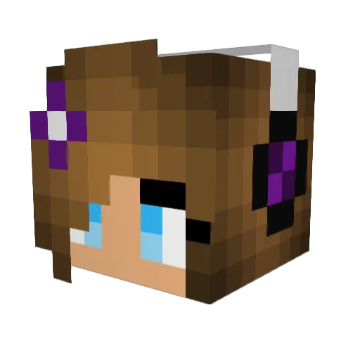 AnimesLover123 Minecraft avatar head, 3D render