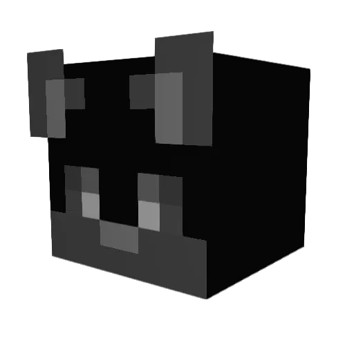 Animeshnik Minecraft avatar head, 3D render