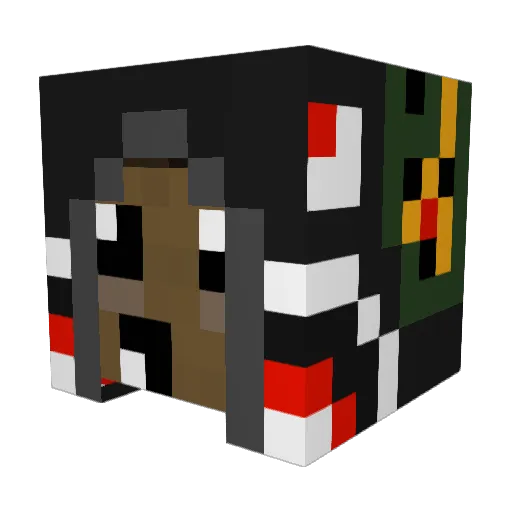Animethighsbro Minecraft avatar head, 3D render