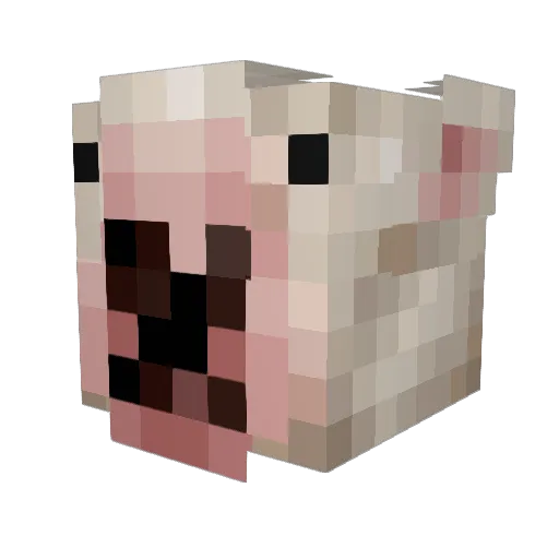 Animewatcher Minecraft avatar head, 3D render